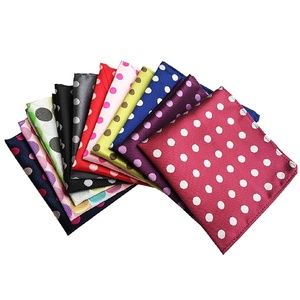 Mens Set of 11 Polka Dot Silk Blend Pocket Squares